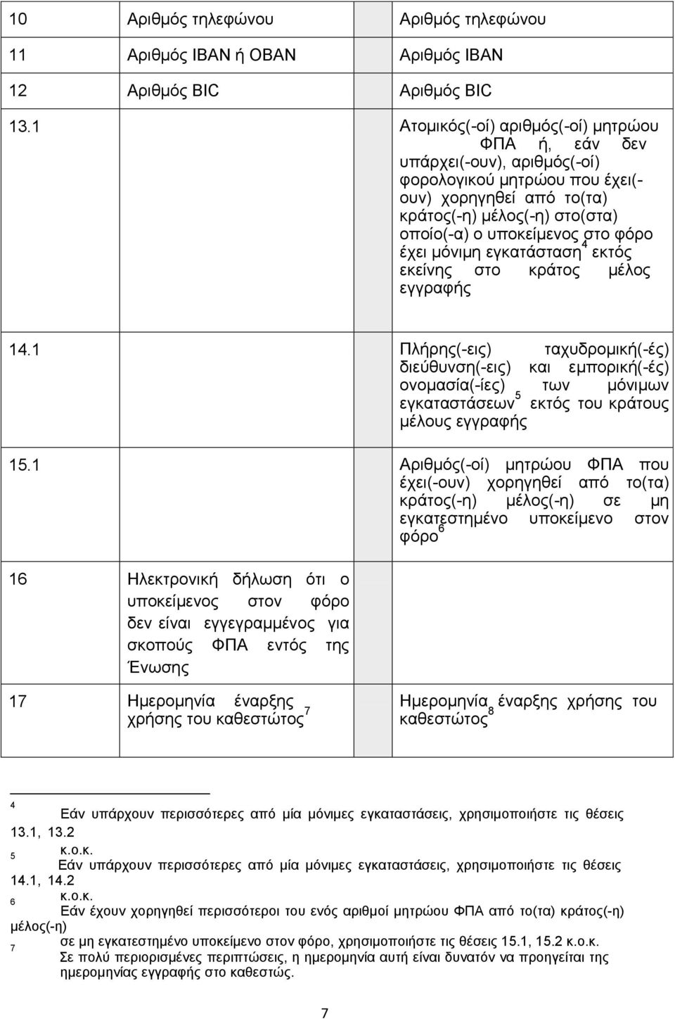 έχει μόνιμη εγκατάσταση 4 εκτός εκείνης στο κράτος μέλος εγγραφής 14.