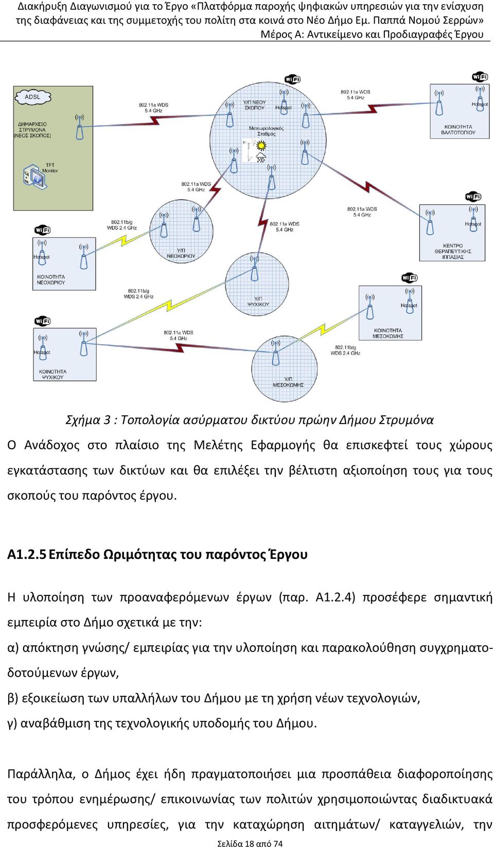 5 Επίπεδο Ωριμότθτασ του παρόντοσ Ζργου Θ υλοποίθςθ των προαναφερόμενων ζργων (παρ. Α1.2.