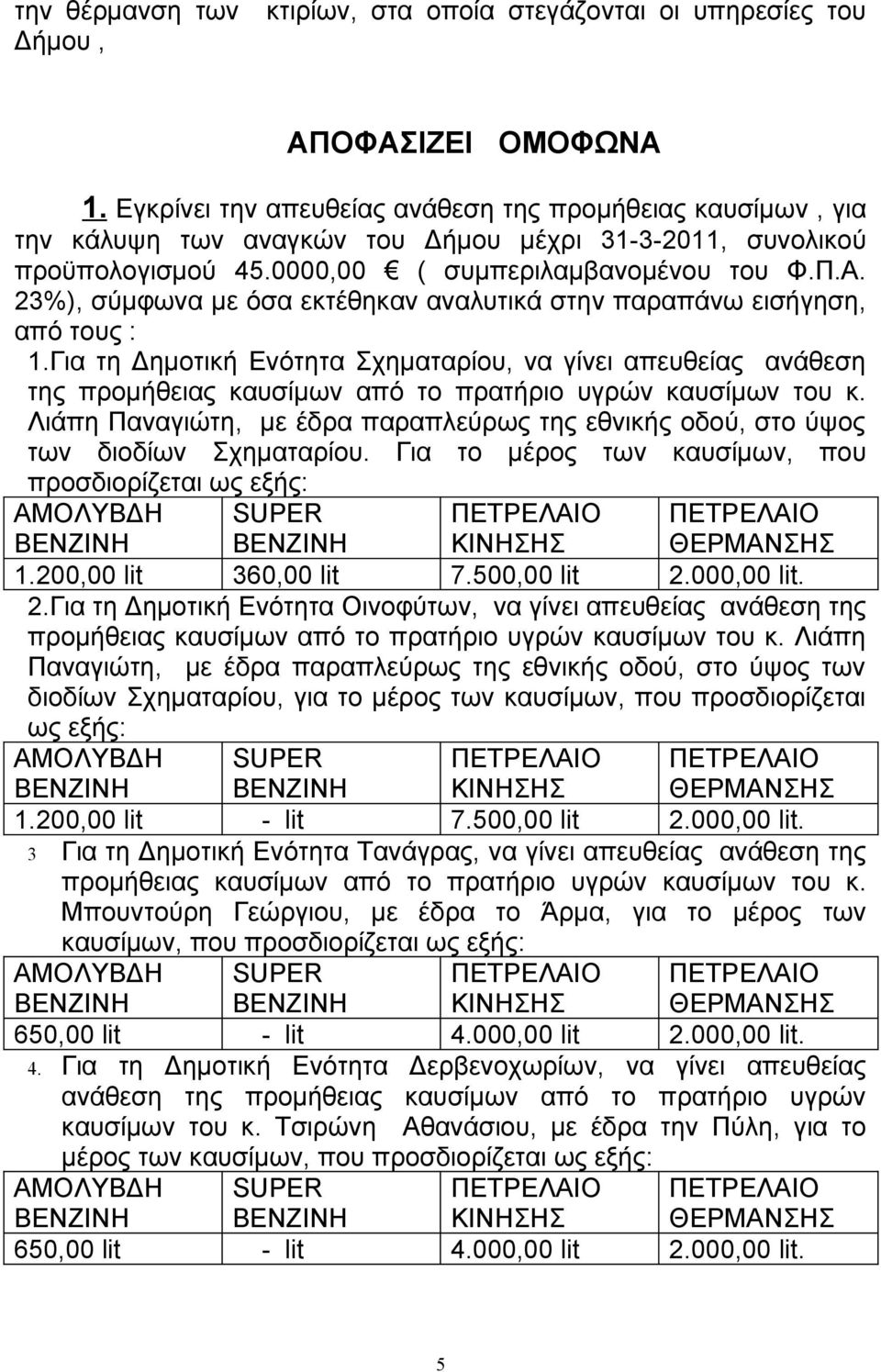 23%), σύμφωνα με όσα εκτέθηκαν αναλυτικά στην παραπάνω εισήγηση, από τους : 1.