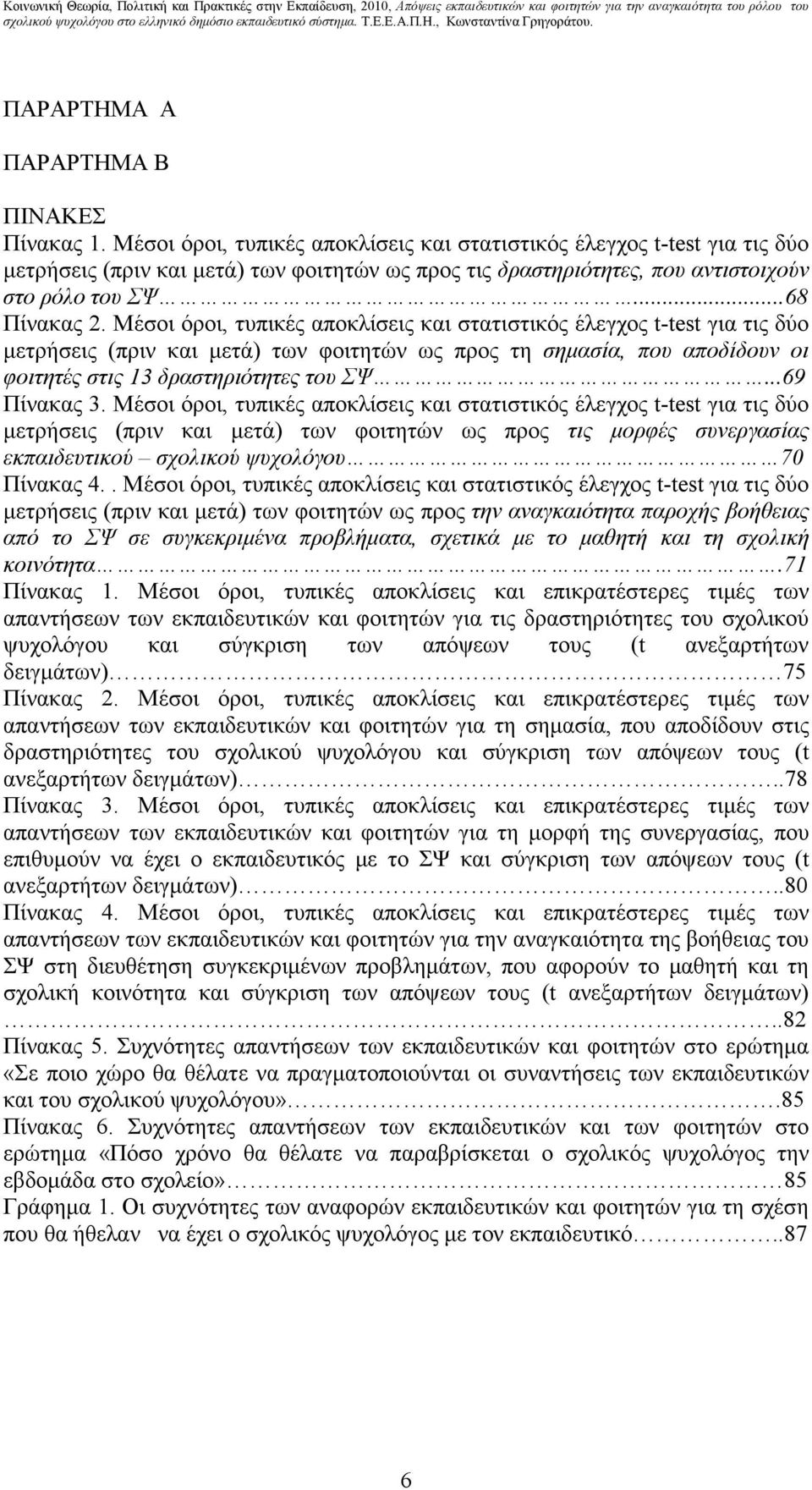Μέσοι όροι, τυπικές αποκλίσεις και στατιστικός έλεγχος t-test για τις δύο µετρήσεις (πριν και µετά) των φοιτητών ως προς τη σηµασία, που αποδίδουν οι φοιτητές στις 13 δραστηριότητες του ΣΨ.