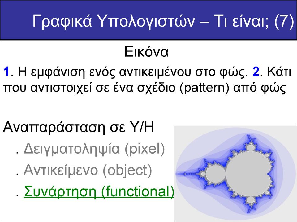 Κάτι που αντιστοιχεί σε ένα σχέδιο (pattern) από φώς