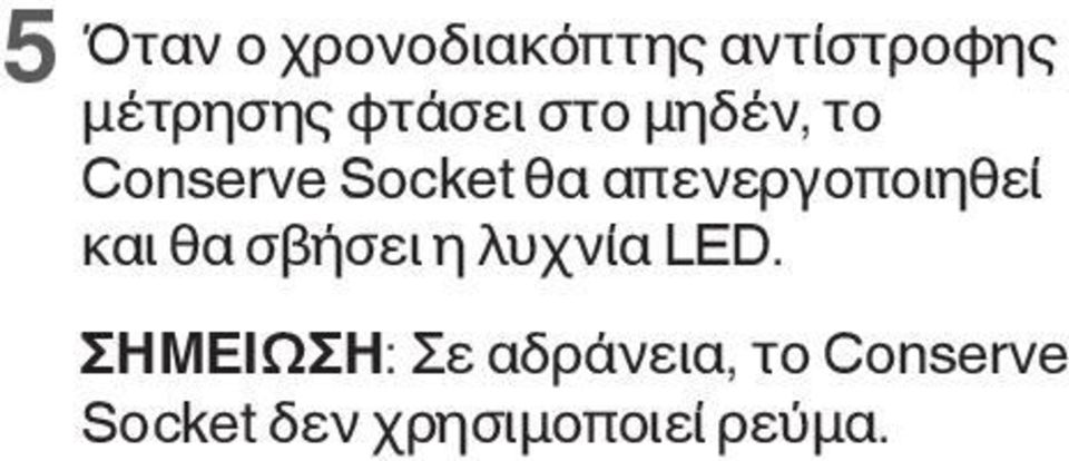 απενεργοποιηθεί και θα σβήσει η λυχνία LED.