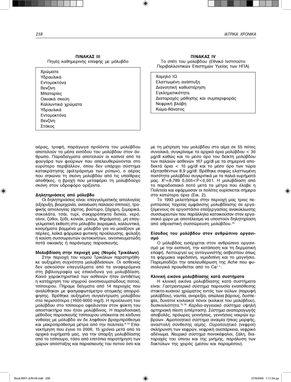 Κώμα-θάνατος αέρας, τροφή, παράγωγα προϊόντα του μολύβδου αποτελούν τα μέσα εισόδου του μολύβδου στον άνθρωπο.