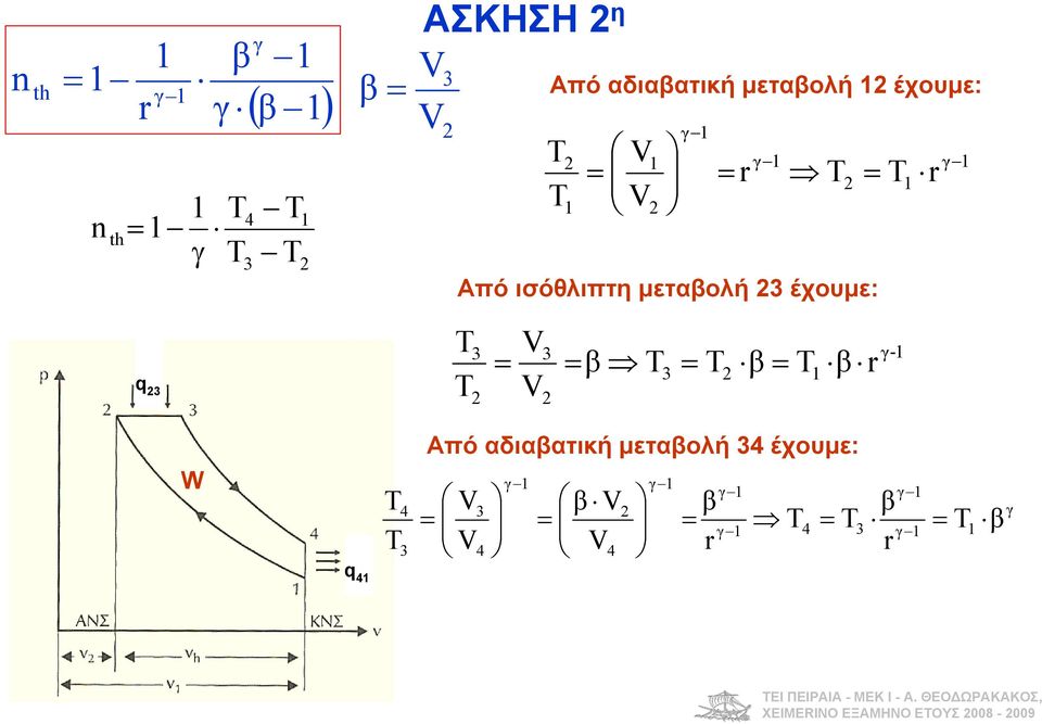 ισόθλιπτη μεταβολή έχουμε: - β β