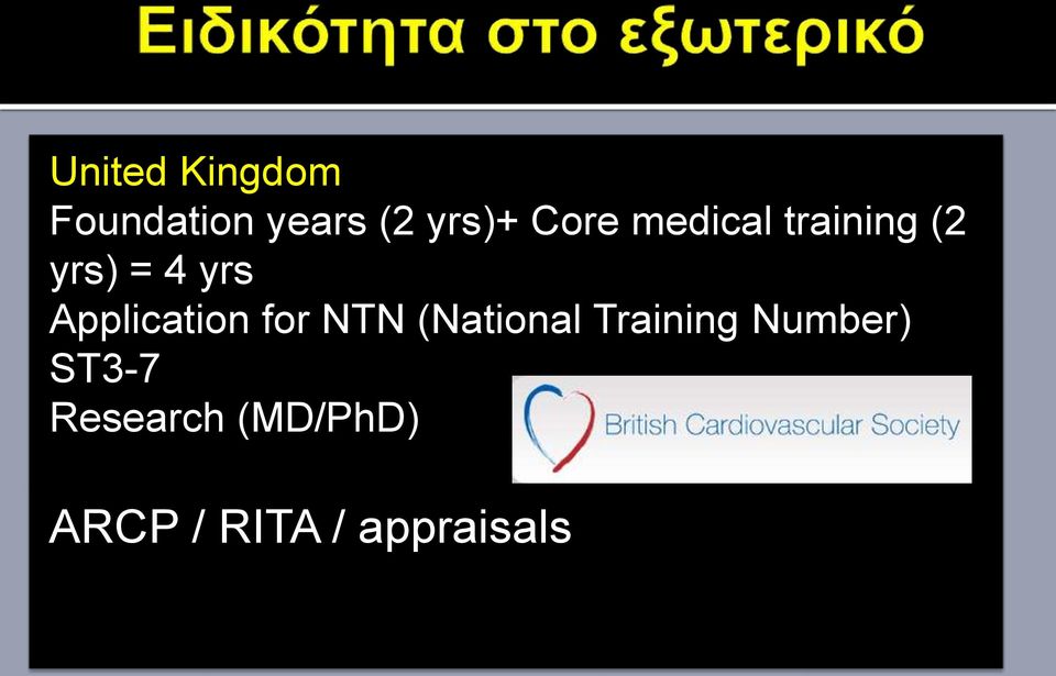 Application for NTN (National Training
