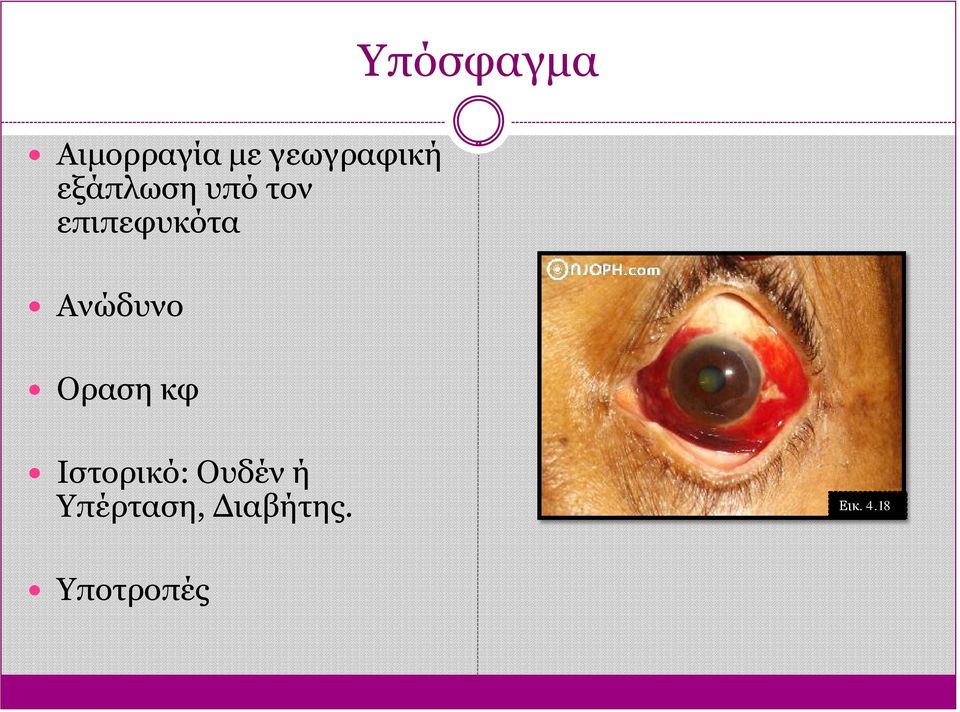 κφ Υπόσφαγμα Ιστορικό: Ουδέν ή