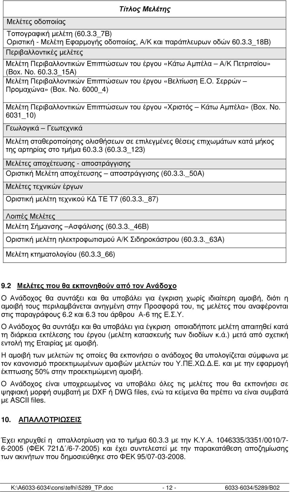 6000_4) Μελέτη Περιβαλλοντικών Επιπτώσεων του έργου «Xριστός Κάτω Αµπέλα» (Box. No.