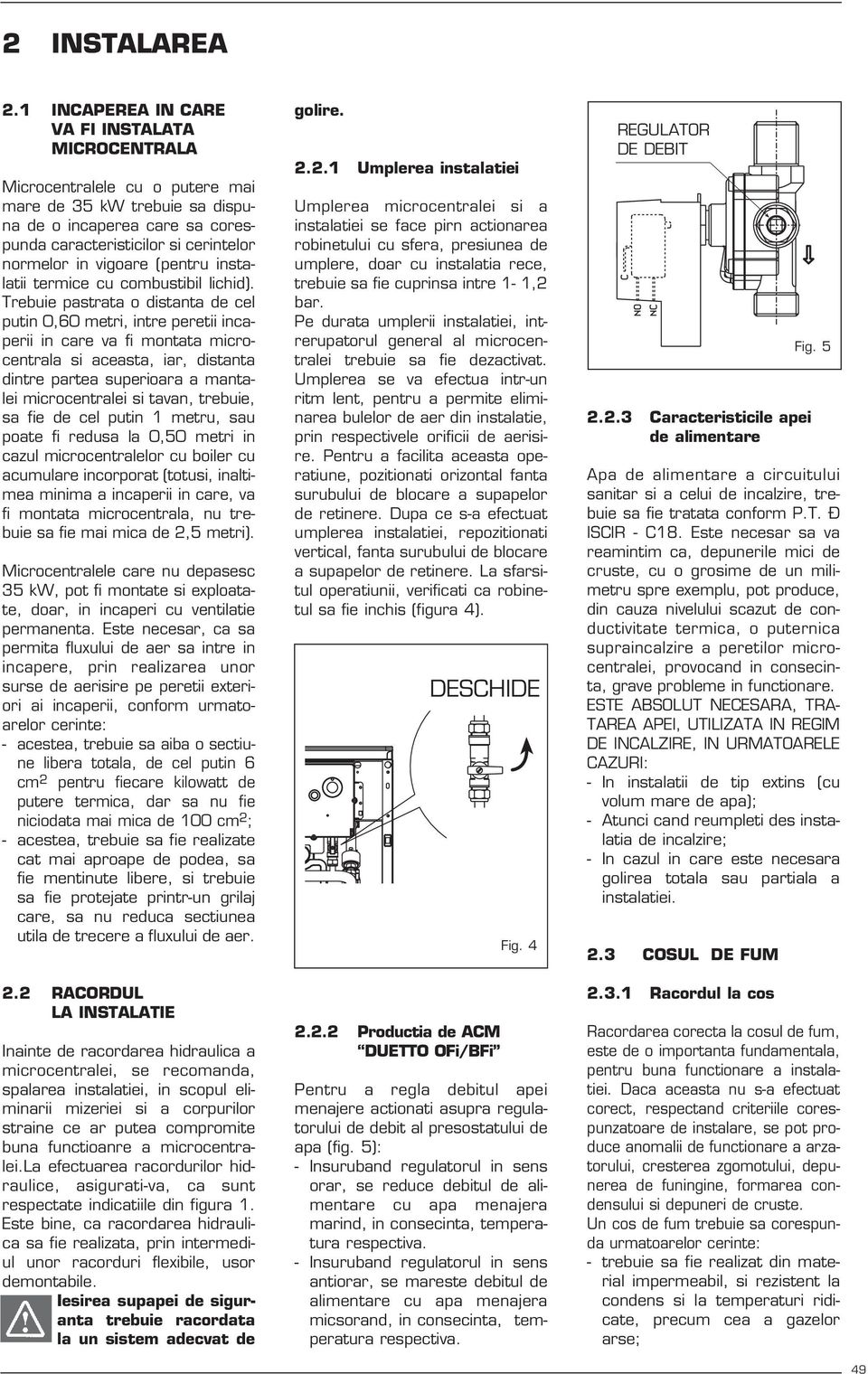 (pentru instalatii termice cu combustibil lichid).