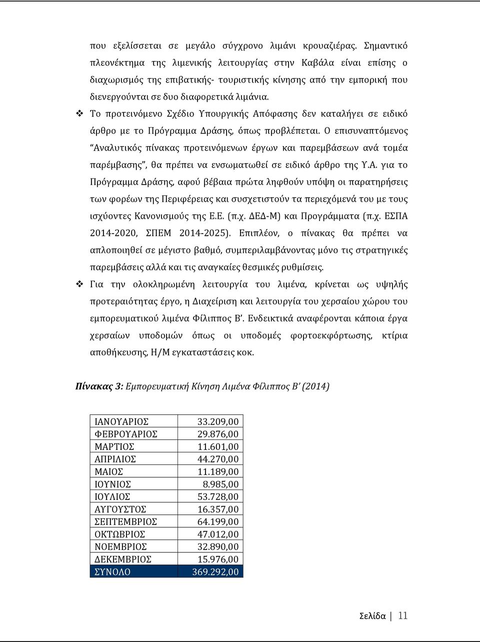 Το προτεινόμενο Σχέδιο Υπουργικής Απόφασης δεν καταλήγει σε ειδικό άρθρο με το Πρόγραμμα Δράσης, όπως προβλέπεται.