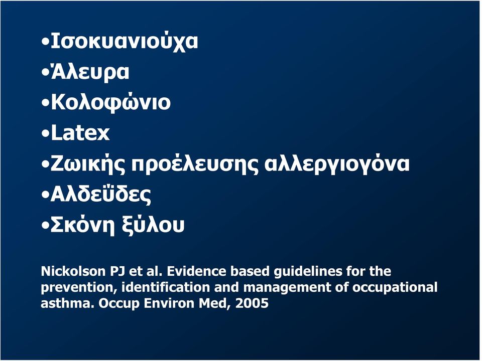 Evidence based guidelines for the prevention,