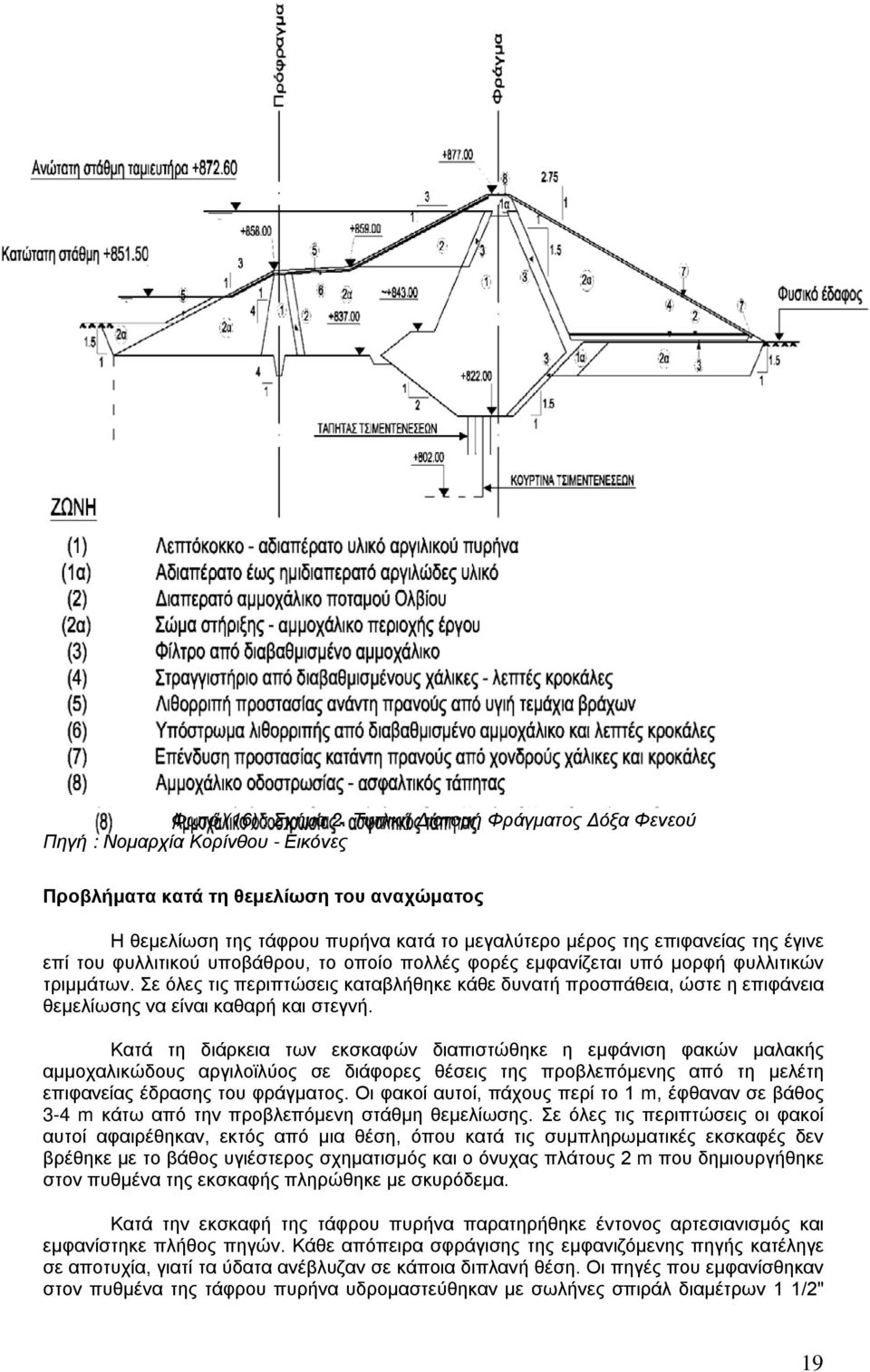του φυλλιτικού υποβάθρου, το οποίο πολλές φορές εμφανίζεται υπό μορφή φυλλιτικών τριμμάτων.