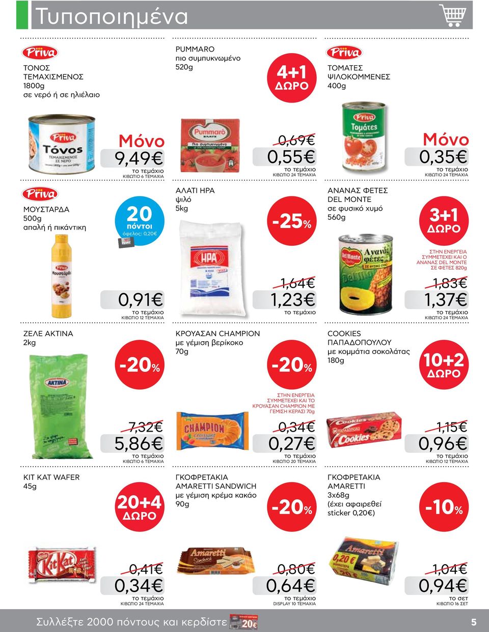 1,83 1,37 KΙΒΩΤΙΟ 24 ΤΕΜΑΧΙΑ ΖΕΛΕ ΑΚΤΙΝΑ 2kg ΚΡΟΥΑΣΑΝ CHAMPION με γέμιση βερίκοκο 70g COOKIES ΠΑΠΑΔΟΠΟΥΛΟΥ με κομμάτια σοκολάτας 180g 10+2 7,32 5,86 KΙΒΩΤΙΟ 6 ΤΕΜΑΧΙΑ ΣΥΜΜΕΤΕΧΕΙ ΚΑΙ ΤΟ ΚΡΟΥΑΣΑΝ
