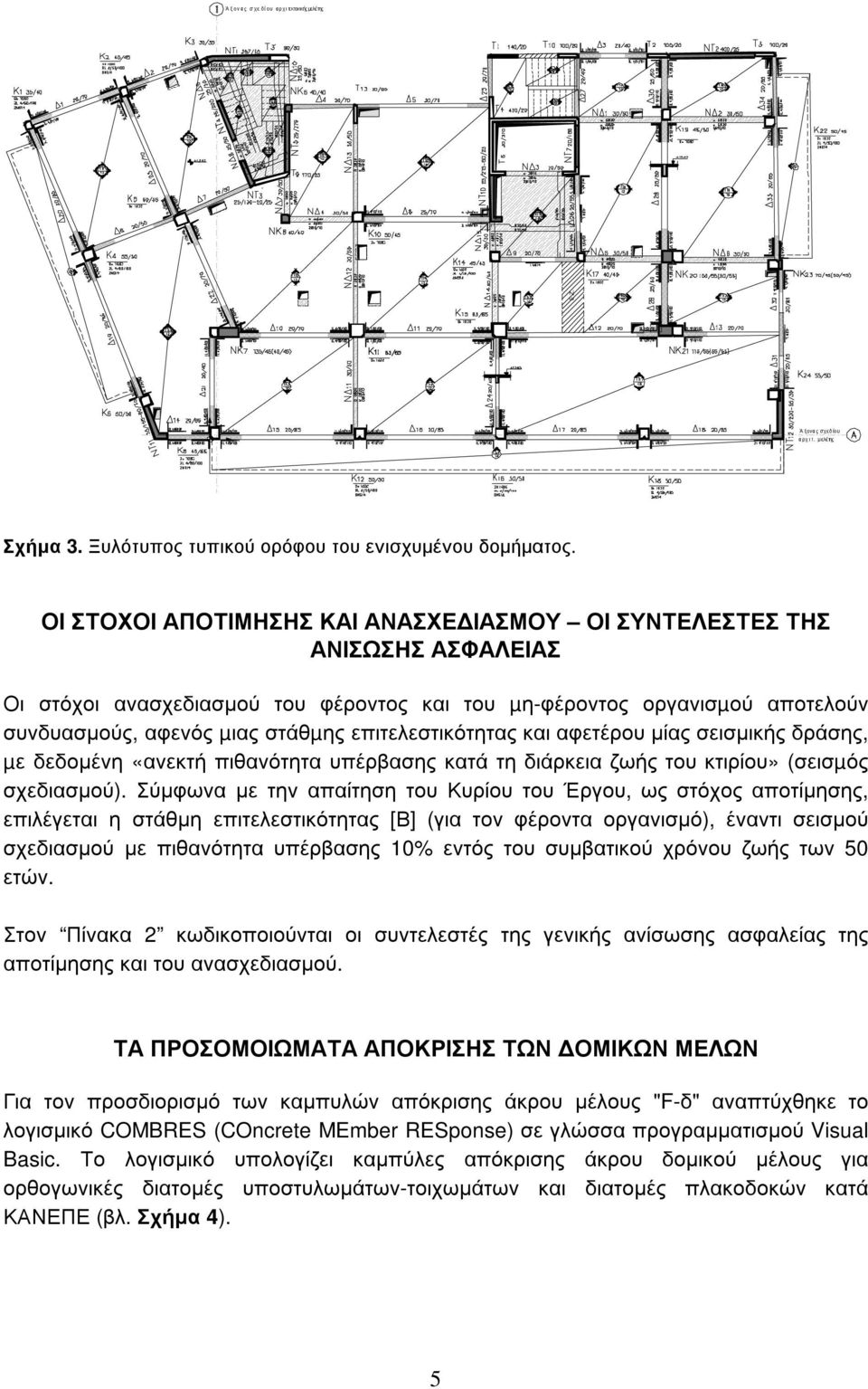 επιτελεστικότητας και αφετέρου µίας σεισµικής δράσης, µε δεδοµένη «ανεκτή πιθανότητα υπέρβασης κατά τη διάρκεια ζωής του κτιρίου» (σεισµός σχεδιασµού).