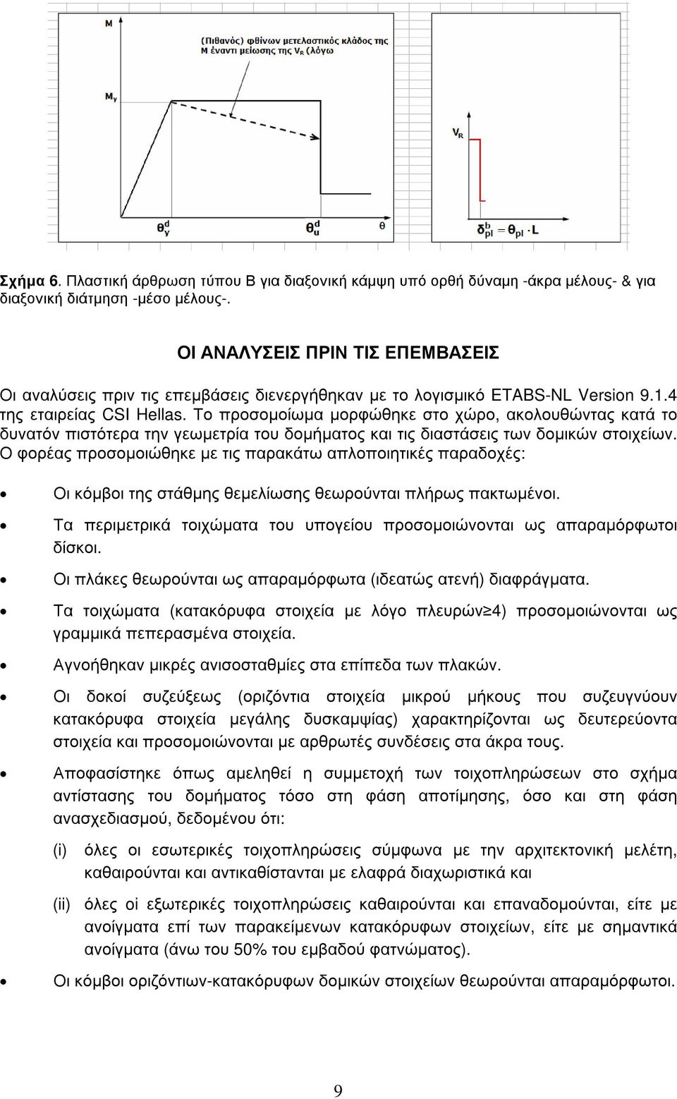 Το προσοµοίωµα µορφώθηκε στο χώρο, ακολουθώντας κατά το δυνατόν πιστότερα την γεωµετρία του δοµήµατος και τις διαστάσεις των δοµικών στοιχείων.
