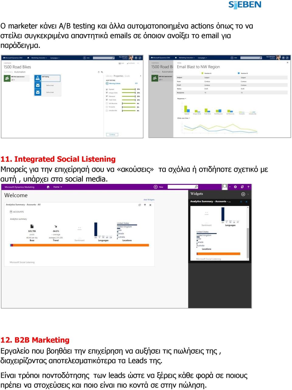 Integrated Social Listening Μπορείς για την επιχείρησή σου να «ακούσεις» τα σχόλια ή οτιδήποτε σχετικό με αυτή, υπάρχει στα social media. 12.