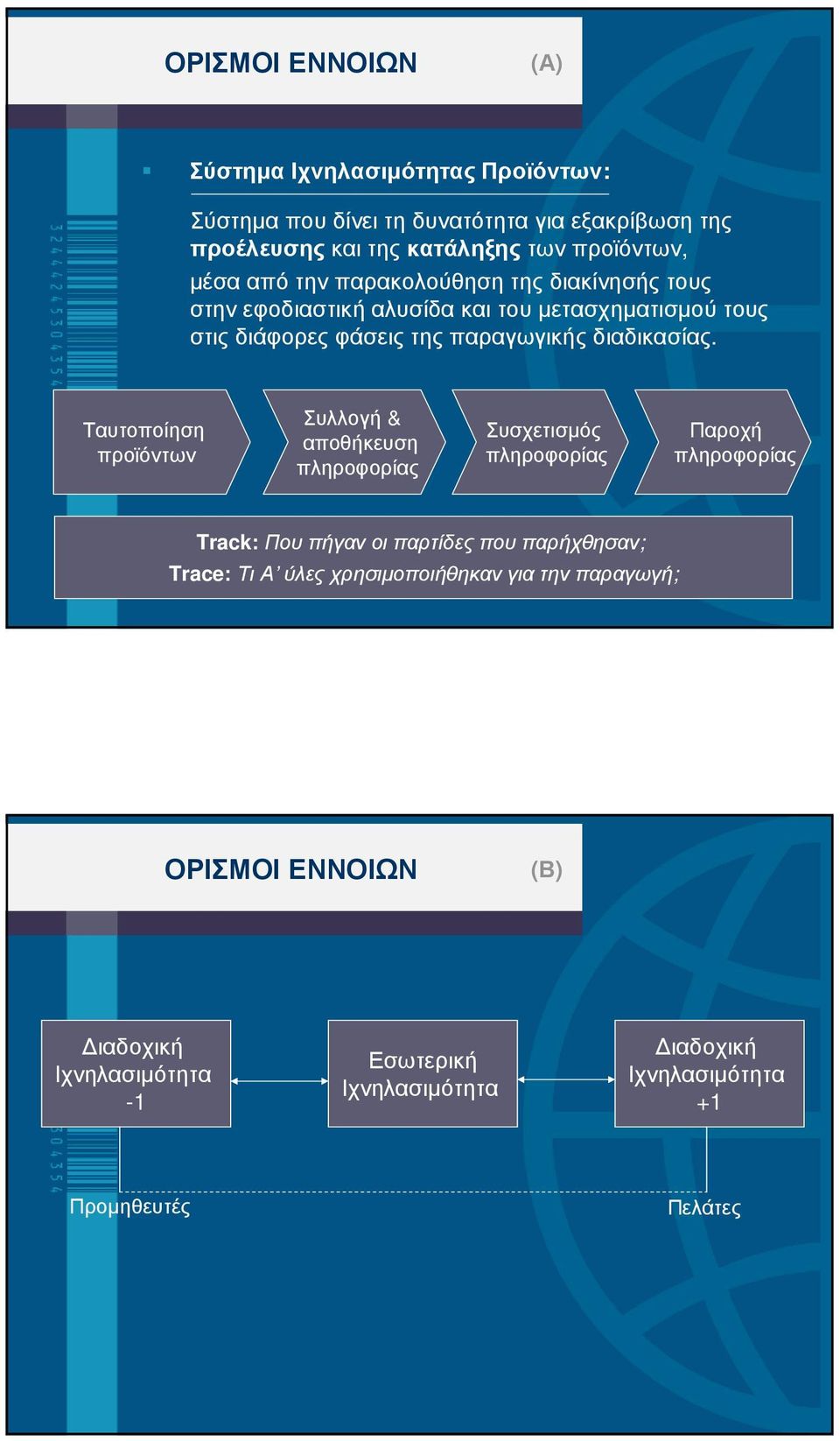 µετασχηµατισµού τους στις διάφορες φάσεις της παραγωγικής διαδικασίας.