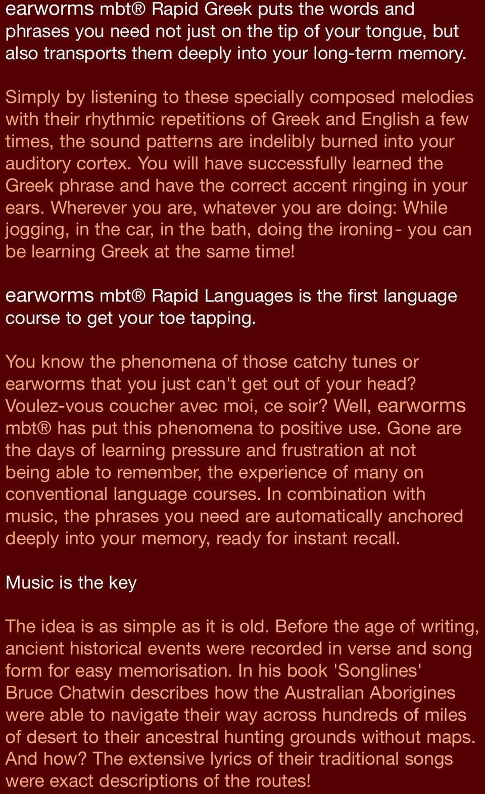 You will have successfully learned the Greek phrase and have the correct accent ringing in your ears.