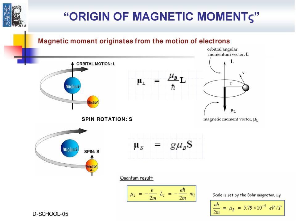from the motion of electrons