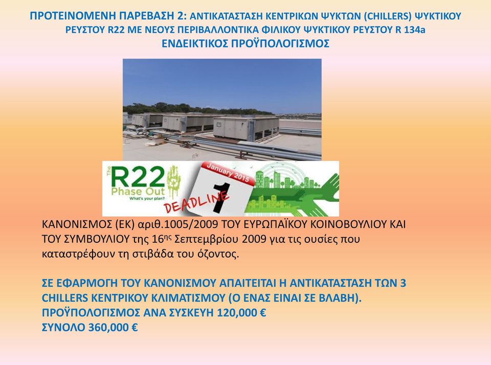 1005/2009 ΤΟΥ ΕΥΡΩΠΑΪΚΟΥ ΚΟΙΝΟΒΟΥΛΙΟΥ ΚΑΙ ΤΟΥ ΣΥΜΒΟΥΛΙΟΥ της 16 ης Σεπτεμβρίου 2009 για τις ουσίες που καταστρέφουν τη