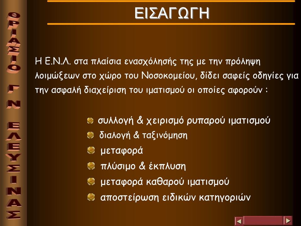 δίδει σαφείς οδηγίες για την ασφαλή διαχείριση του ιματισμού οι οποίες αφορούν