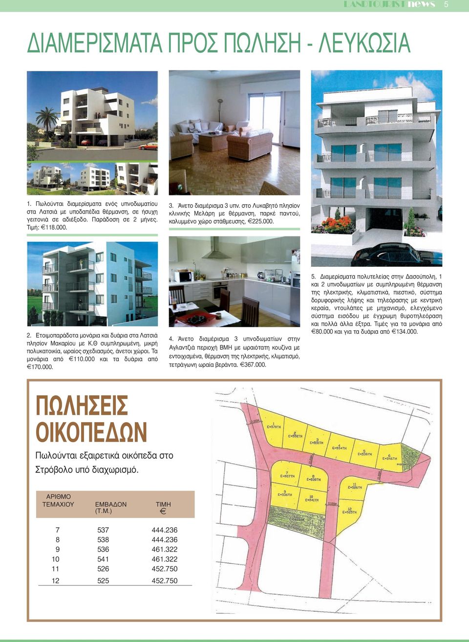 Θ συµπληρωµένη, µικρή πολυκατοικία, ωραίος σχεδιασµός, άνετοι χώροι. Τα µονάρια από E110.000 και τα δυάρια από E170.000. 4.