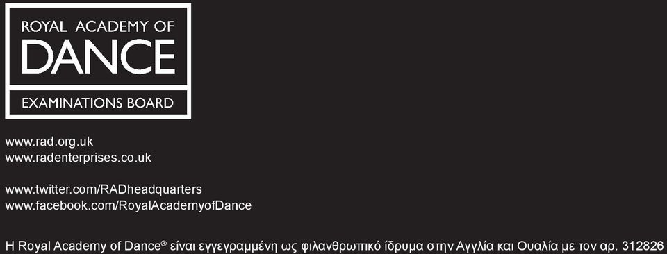 com/royalacademyofdance H Royal Academy of Dance