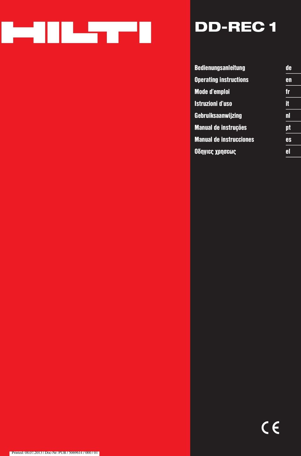 Gebruiksaanwijzing Manual de instruções Manual