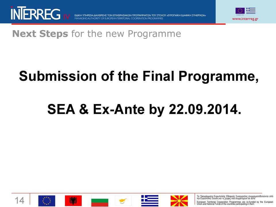 the Final Programme, SEA