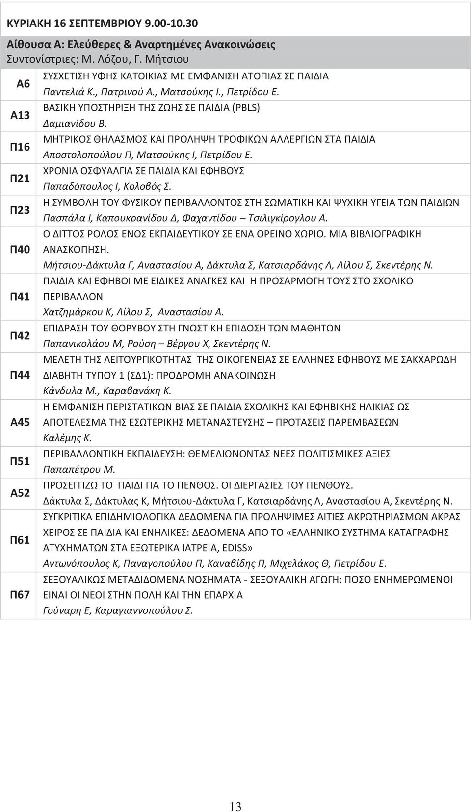 ΒΑΣΙΚΗ ΥΠΟΣΤΗΡΙΞΗ ΤΗΣ ΖΩΗΣ ΣΕ ΠΑΙΔΙΑ (PBLS) Δαμιανίδου Β. ΜΗΤΡΙΚΟΣ ΘΗΛΑΣΜΟΣ ΚΑΙ ΠΡΟΛΗΨΗ ΤΡΟΦΙΚΩΝ ΑΛΛΕΡΓΙΩΝ ΣΤΑ ΠΑΙΔΙΑ Αποστολοπούλου Π, Ματσούκης Ι, Πετρίδου Ε.
