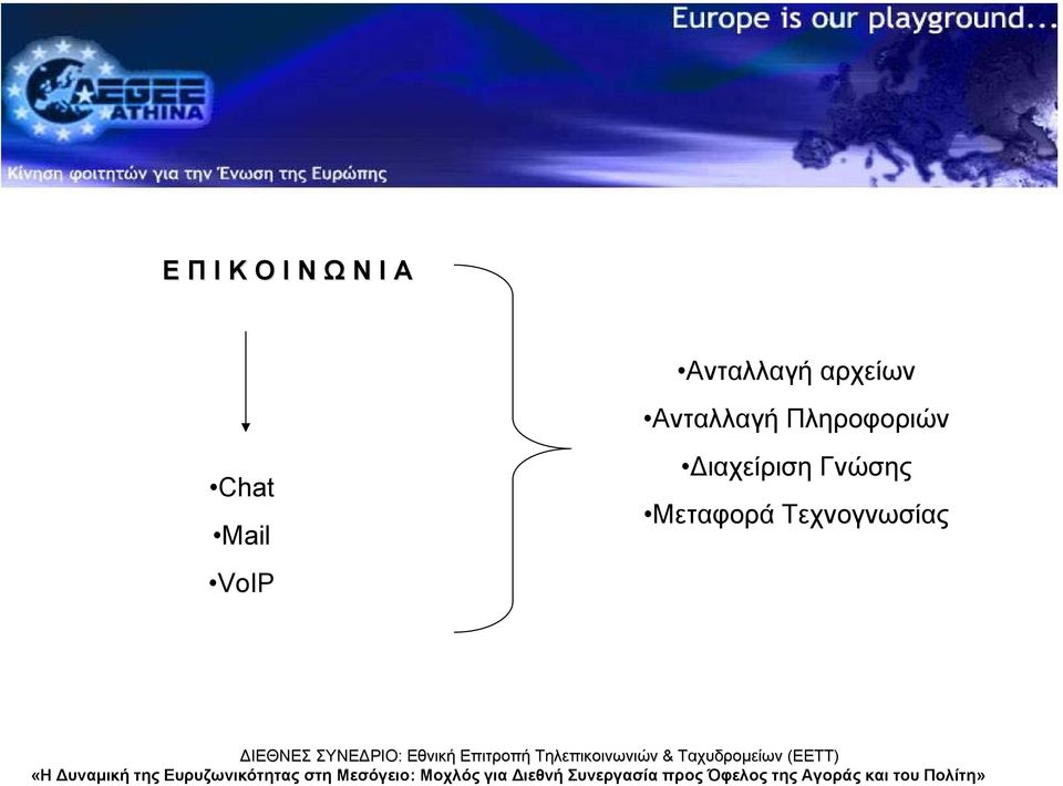 Πληροφοριών Chat Mail VoIP