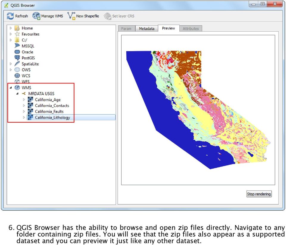 Navigate to any folder containing zip files.