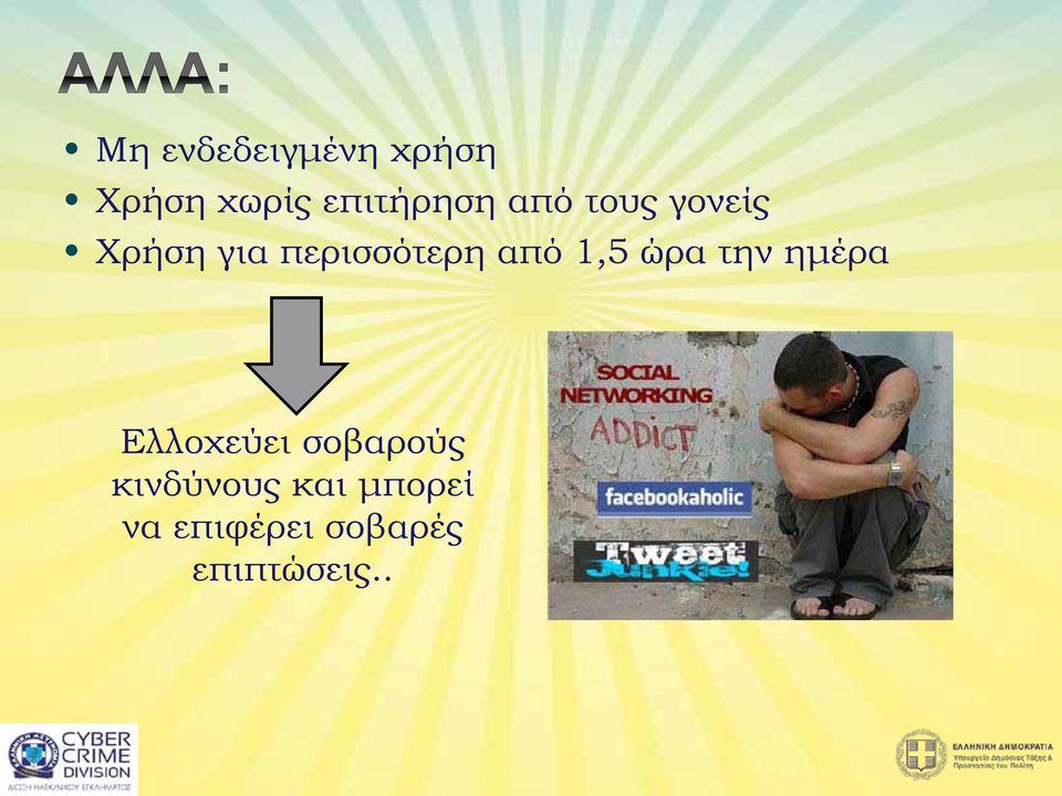 1,5 ώρα την ημέρα Ελλοχεύει σοβαρούς