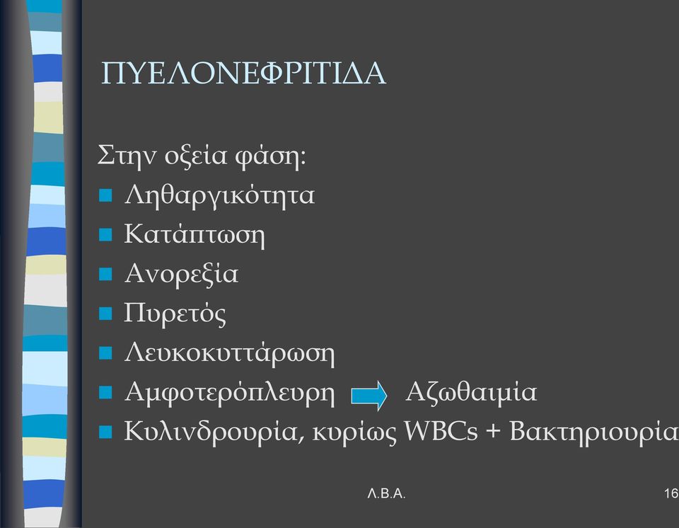 Λευκοκυττάρωση Αμφοτερόπλευρη Αζωθαιμία