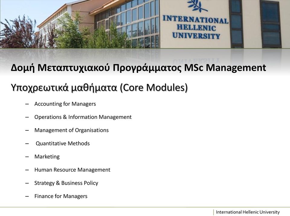 Management Management of Organisations Quantitative Methods