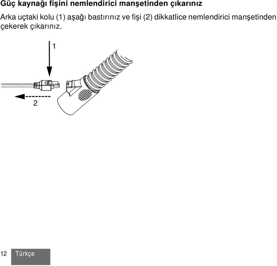 bastırınız ve fi şi (2) dikkatlice