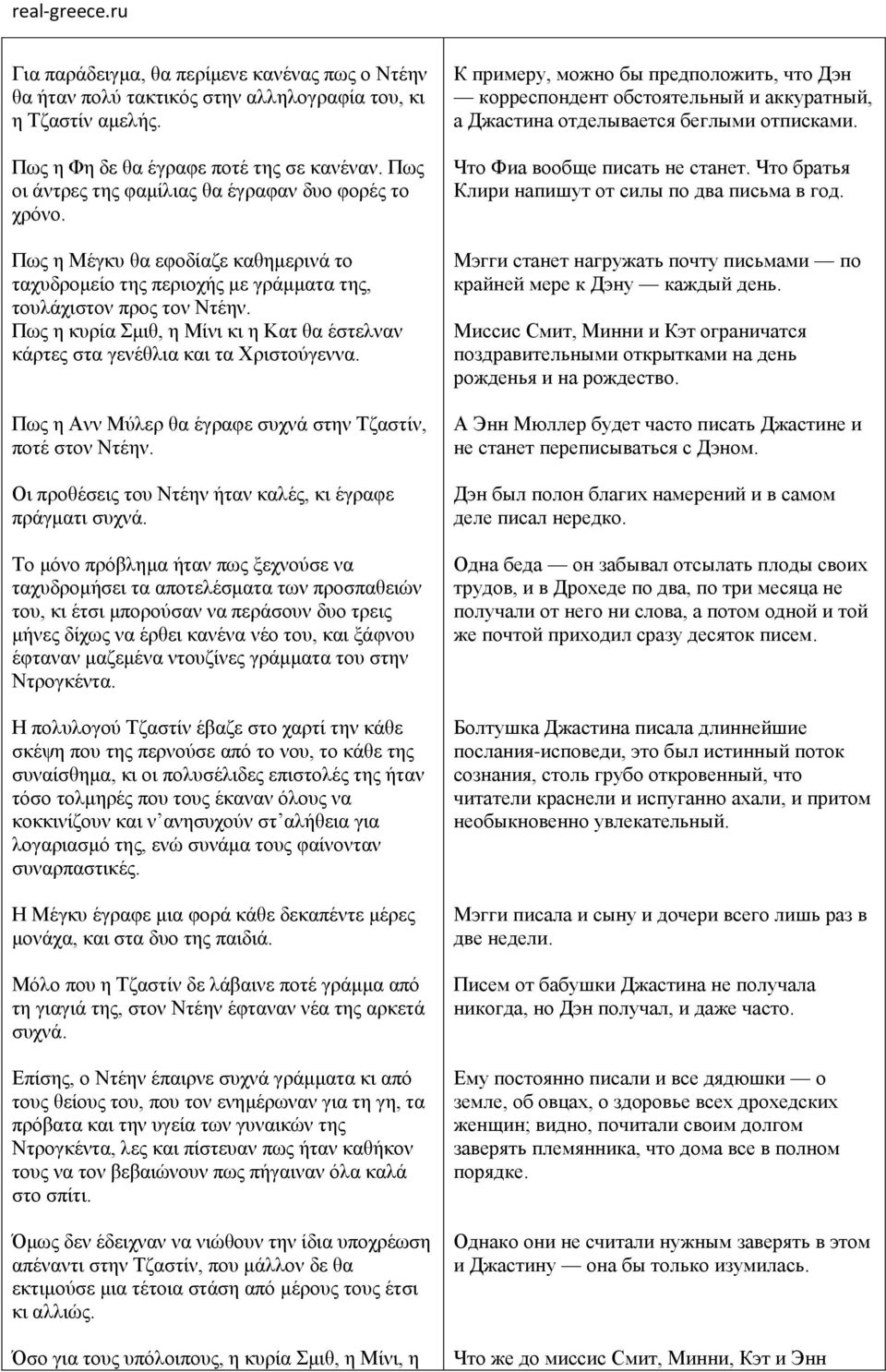 Πως η κυρία Σμιθ, η Μίνι κι η Κατ θα έστελναν κάρτες στα γενέθλια και τα Χριστούγεννα. Πως η Ανν Μύλερ θα έγραφε συχνά στην Τζαστίν, ποτέ στον Ντέην.