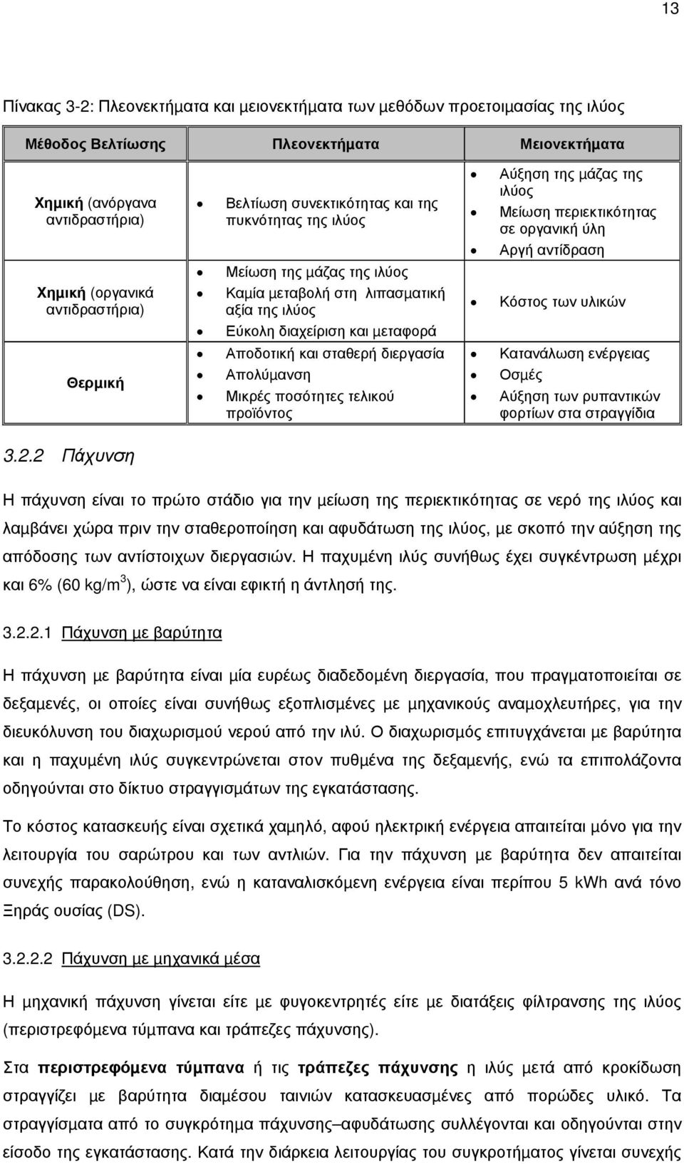 Απολύµανση Μικρές ποσότητες τελικού προϊόντος Αύξηση της µάζας της ιλύος Μείωση περιεκτικότητας σε οργανική ύλη Αργή αντίδραση Κόστος των υλικών Κατανάλωση ενέργειας Οσµές Αύξηση των ρυπαντικών