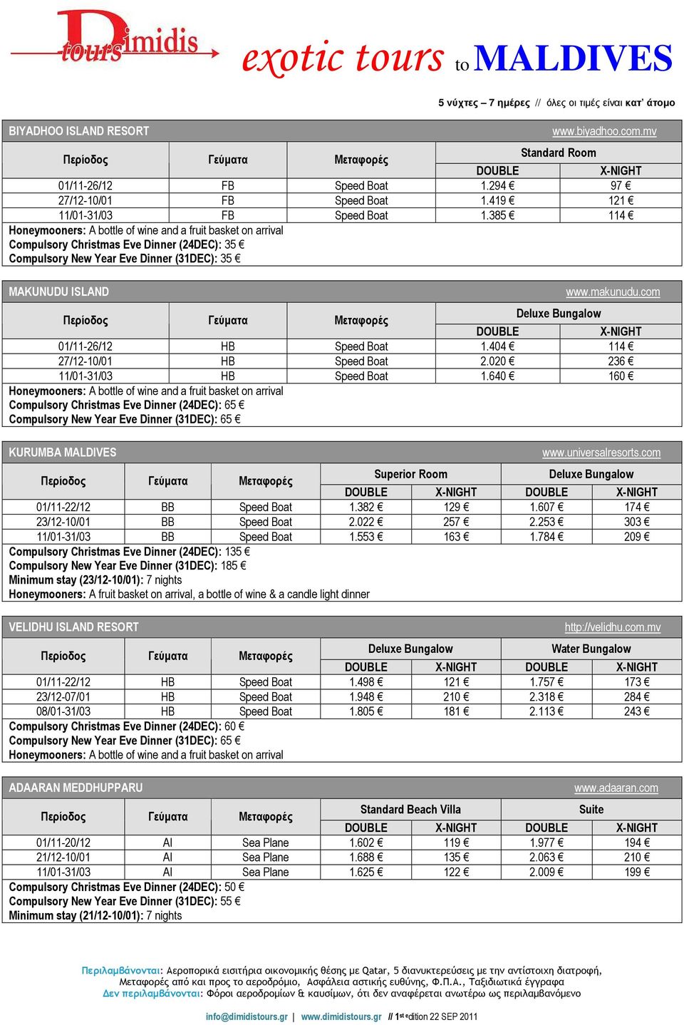 com 01/11-26/12 HB Speed Boat 1.404 114 27/12-10/01 HB Speed Boat 2.020 236 11/01-31/03 HB Speed Boat 1.