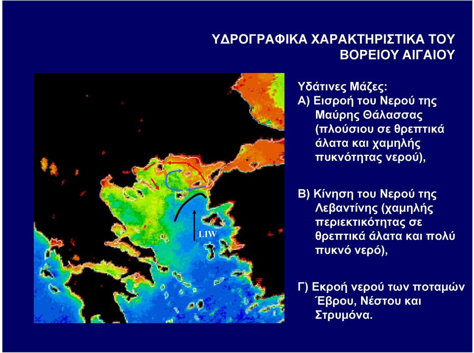 νερού), LIW Β) Κίνηση του Νερού της Λεβαντίνης (χαμηλής περιεκτικότητας σε