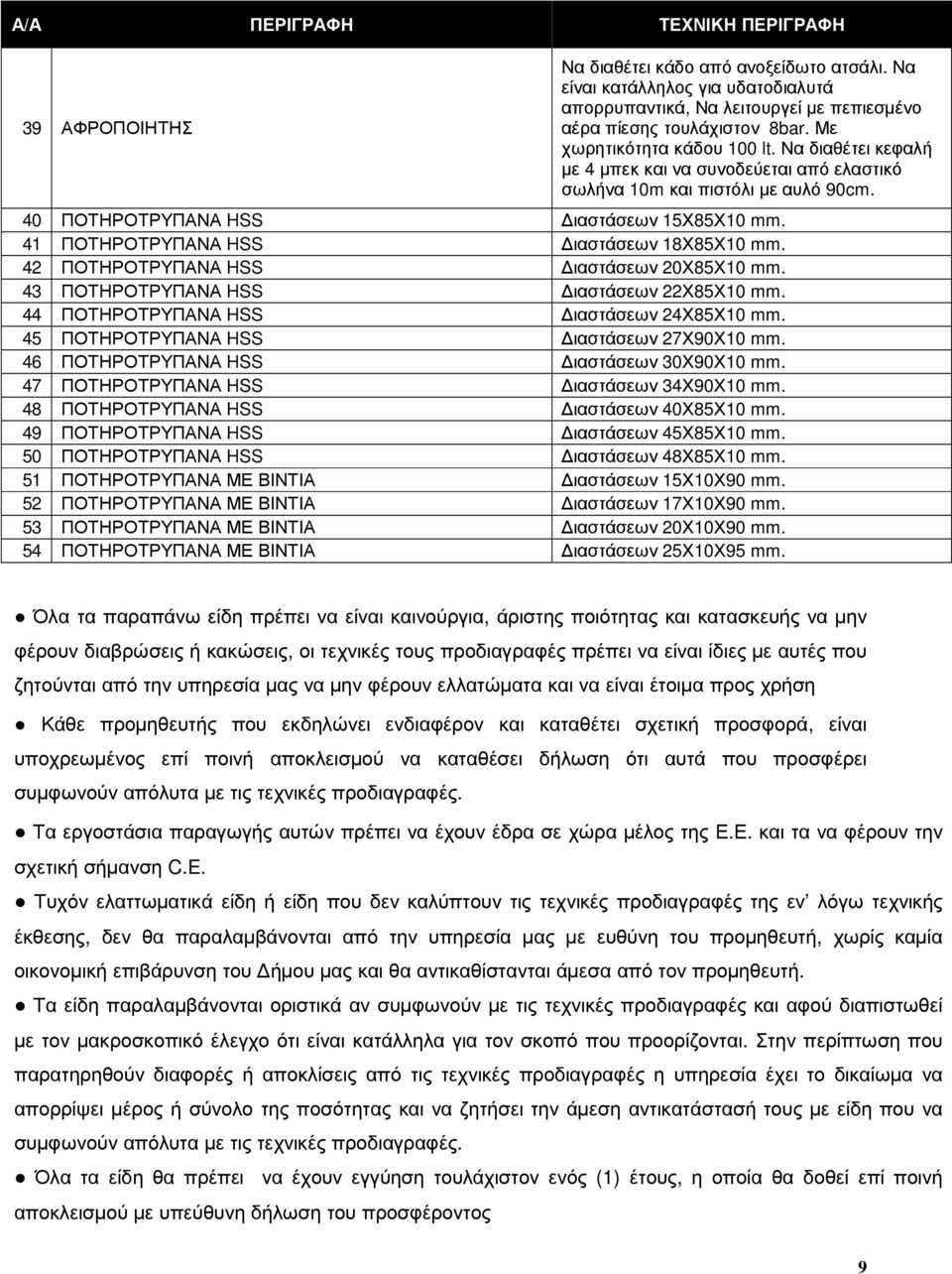 41 ΠΟΤΗΡΟΤΡΥΠΑΝΑ HSS ιαστάσεων 18Χ85Χ10 mm. 42 ΠΟΤΗΡΟΤΡΥΠΑΝΑ HSS ιαστάσεων 20Χ85Χ10 mm. 43 ΠΟΤΗΡΟΤΡΥΠΑΝΑ HSS ιαστάσεων 22Χ85Χ10 mm. 44 ΠΟΤΗΡΟΤΡΥΠΑΝΑ HSS ιαστάσεων 24Χ85Χ10 mm.