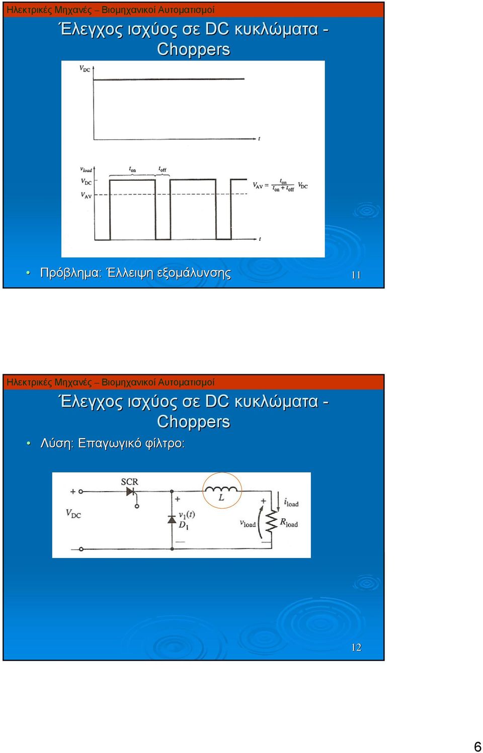 εξομάλυνσης 11  Choppers Λύση: