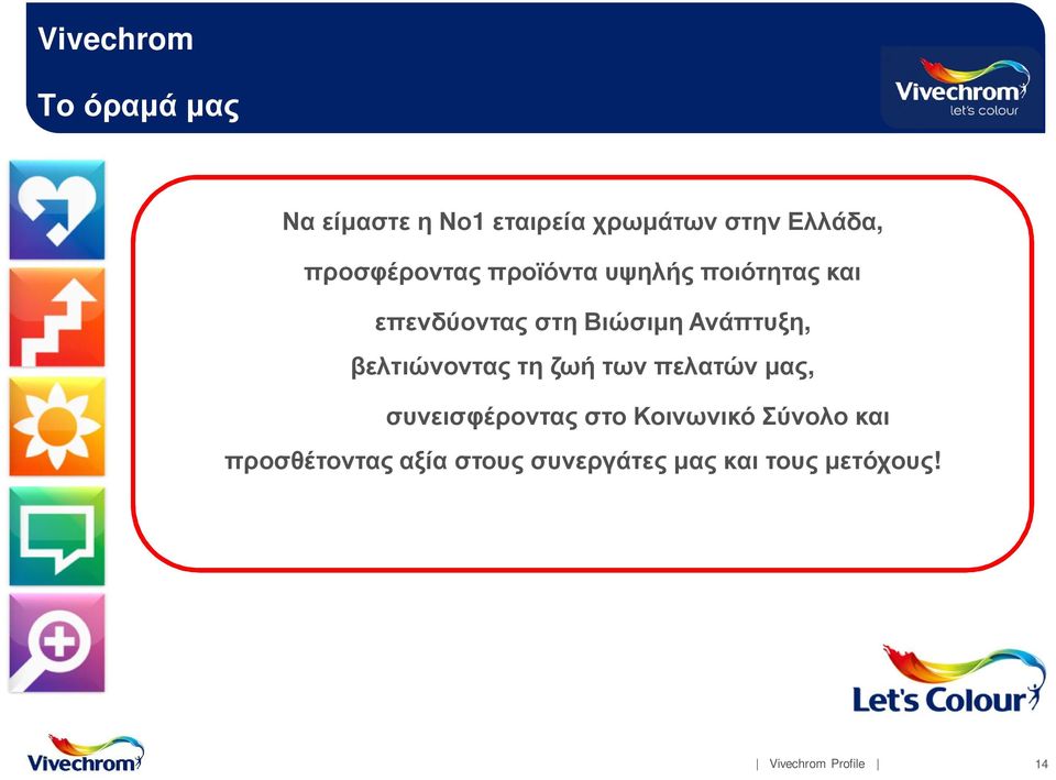 Ανάπτυξη, βελτιώνοντας τη ζωή των πελατών μας, συνεισφέροντας στο Κοινωνικό