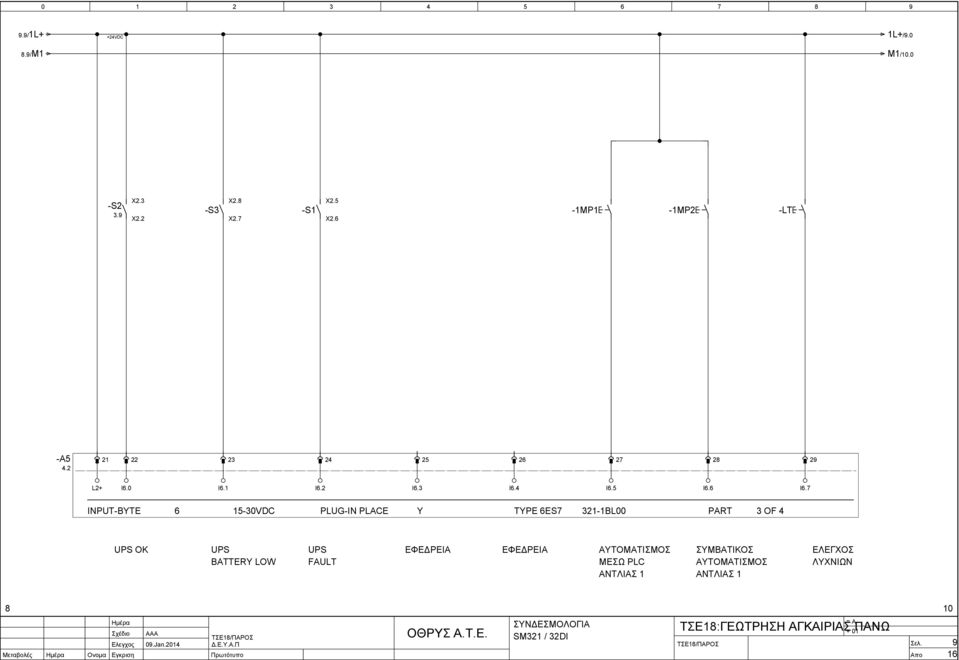 UPS BATTERY LOW UPS FAULT ΑΥΤΟΜΑΤΙΣΜΟΣ ΜΕΣΩ PLC ΑΝΤΛΙΑΣ ΣΥΜΒΑΤΙΚΟΣ