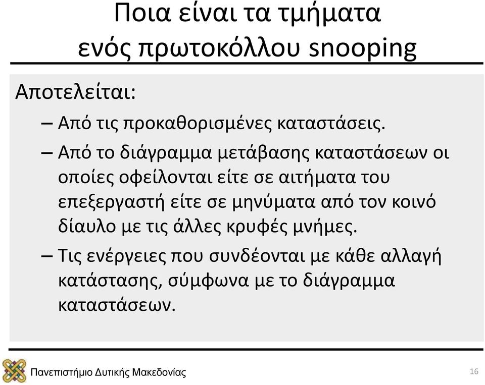Από το διάγραμμα μετάβασης καταστάσεων οι οποίες οφείλονται είτε σε αιτήματα του