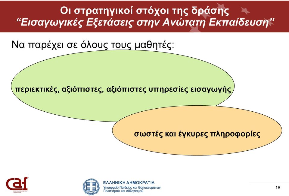 όλους τους μαθητές: περιεκτικές, αξιόπιστες,