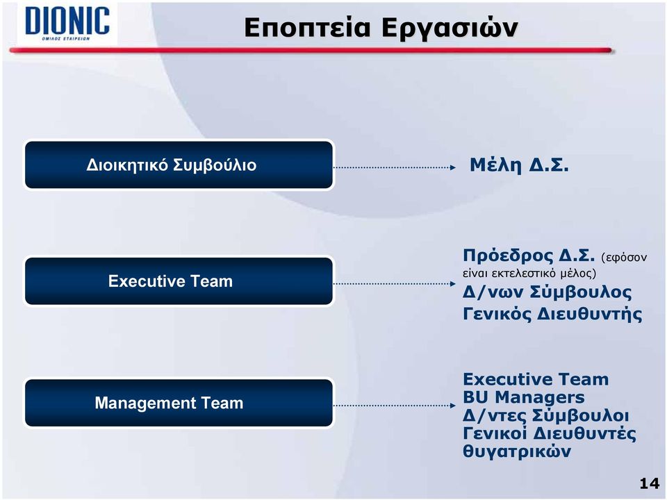 Διευθυντής Management Team Executive Team BU Managers