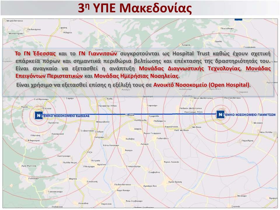 Είναι αναγκαίο να εξετασθεί η ανάπτυξη Μονάδας Διαγνωστικής Τεχνολογίας, Μονάδας Επειγόντων