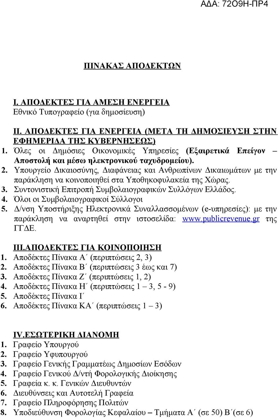 Υπουργείο Δικαιοσύνης, Διαφάνειας και Ανθρωπίνων Δικαιωμάτων με την παράκληση να κοινοποιηθεί στα Υποθηκοφυλακεία της Χώρας. 3. Συντονιστική Επιτροπή Συμβολαιογραφικών Συλλόγων Ελλάδος. 4.