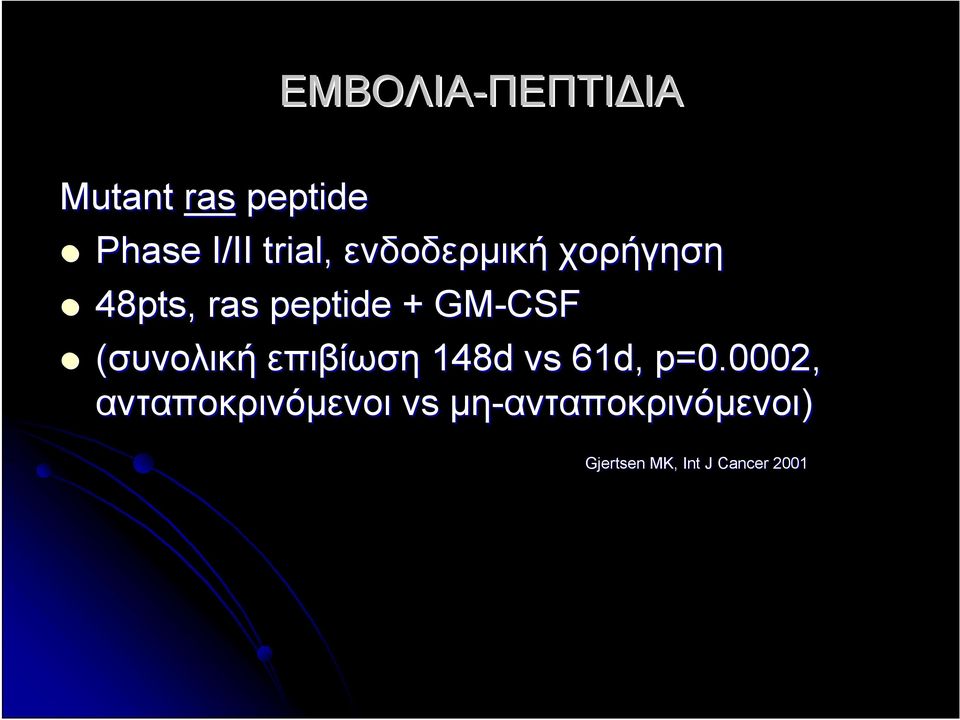 επιβίωση 148d vs 61d, p=0.