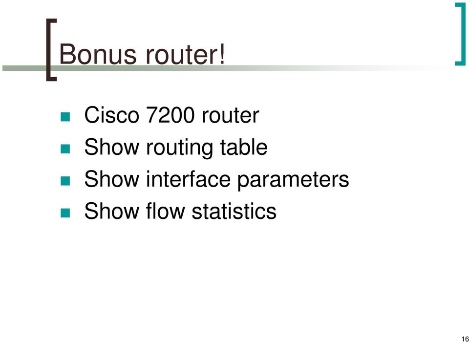 routing table Show